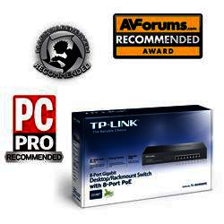 TP LINK TL-SG1008PE 8-Port Gigabit Desk/Rack Switch with 8-Port POE